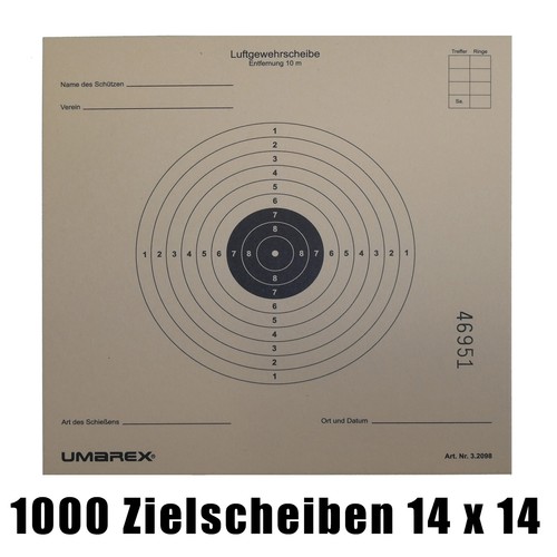 1000 umarex zielscheiben 14x14 - zielscheiben,