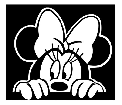 Minnie aufkleber weiß - "minnie"-aufkleber,, weiß,