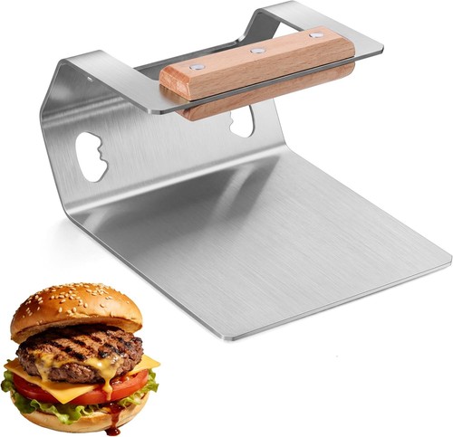 Burgerpresse edelstahl 14x14cm - edelstahl,