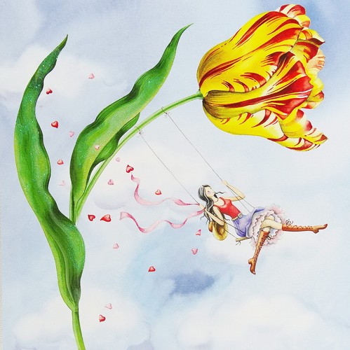 Nina chen postkarte 14x14 - nina, chen*postkarte*14x14*frau