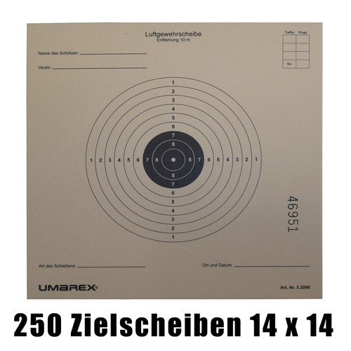 250 umarex zielscheiben 14x14 - umarex,